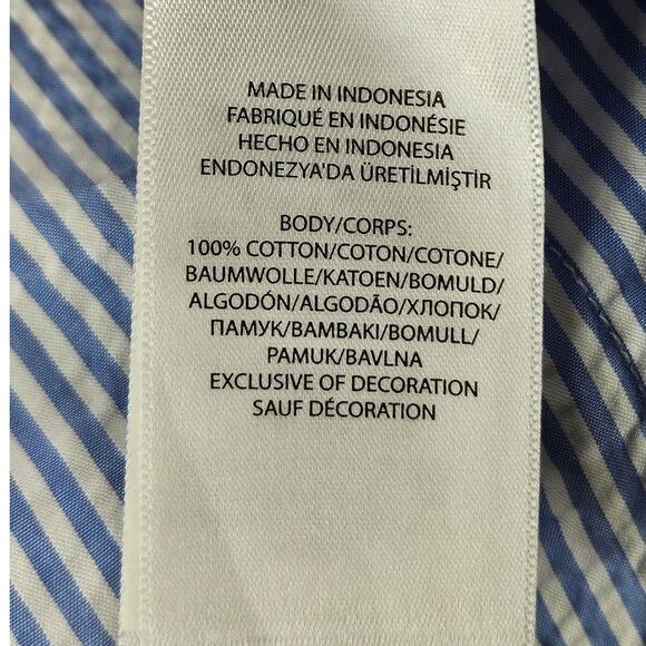 POLO RALPH LAUREN BOYS SEERSUCKER DRESS SHIRT SIZE M (10–12) PINK & BLUE STRIPES - Picture 7 of 9